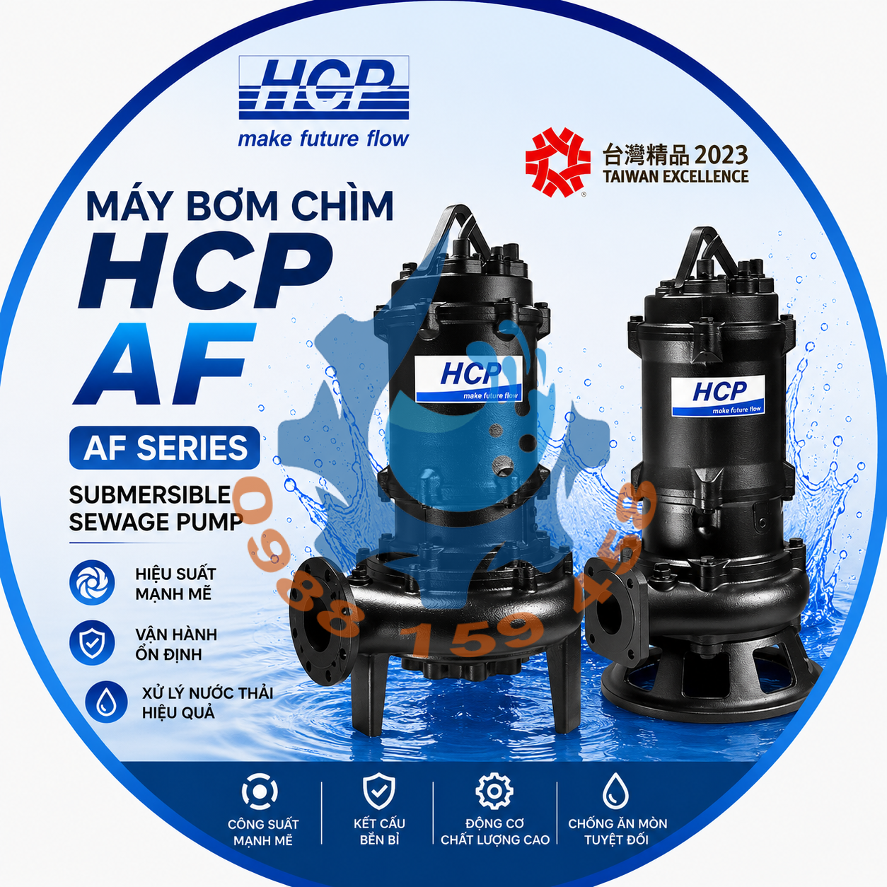 Máy bơm chìm nước thải HCP AF Máy bơm chìm nước thải HCP AF