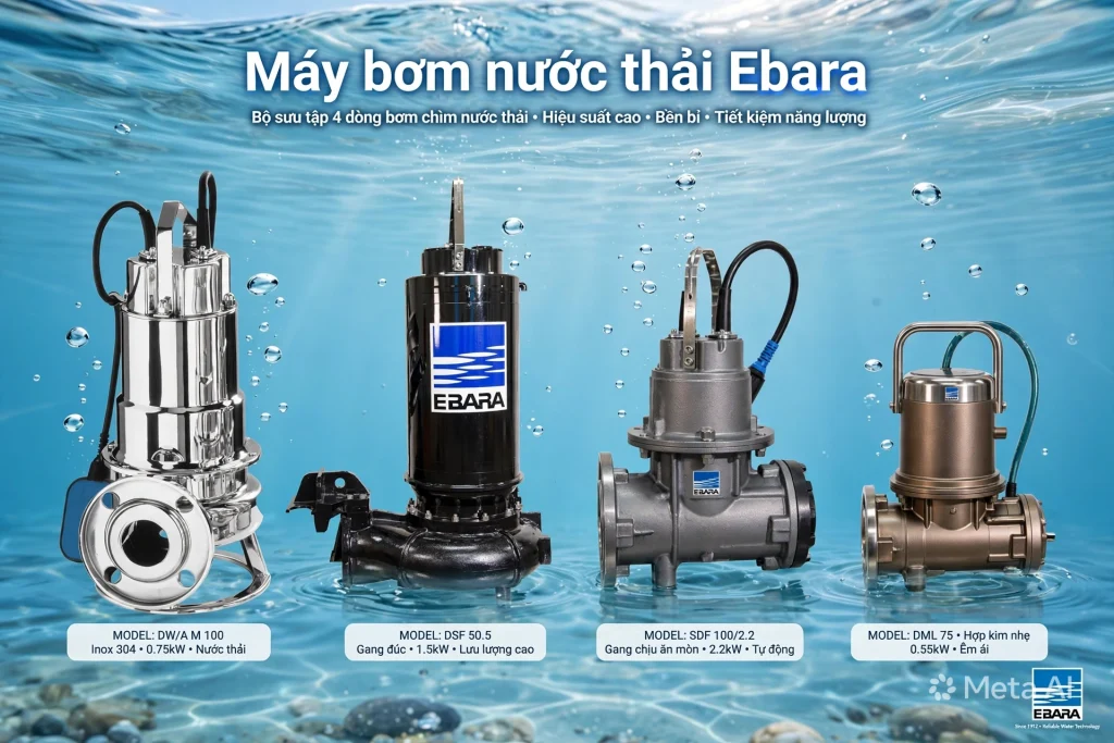 Máy bơm nước thải Ebara