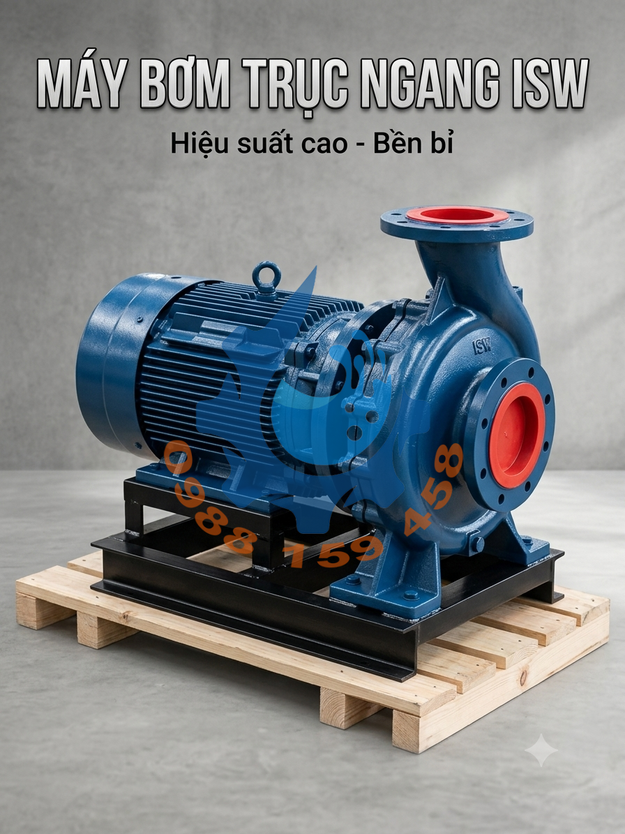 Máy bơm trục ngang ISW Máy bơm trục ngang ISW